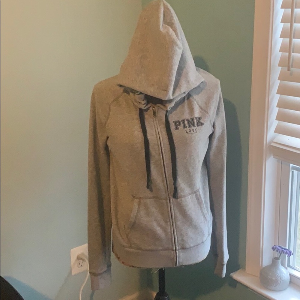 Pink zip up hoodie